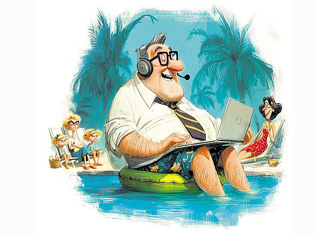 Na pláž s notebookem. Dny volna jsou pro mnohé fyzicky i psychicky náročnější