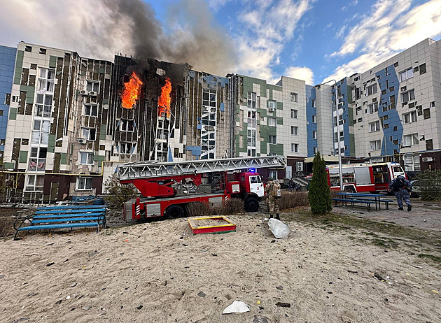 Ukrajina zaútočila na Belgorod a Jaroslavl. Úřady hlásí rozsáhlé výpadky proudu