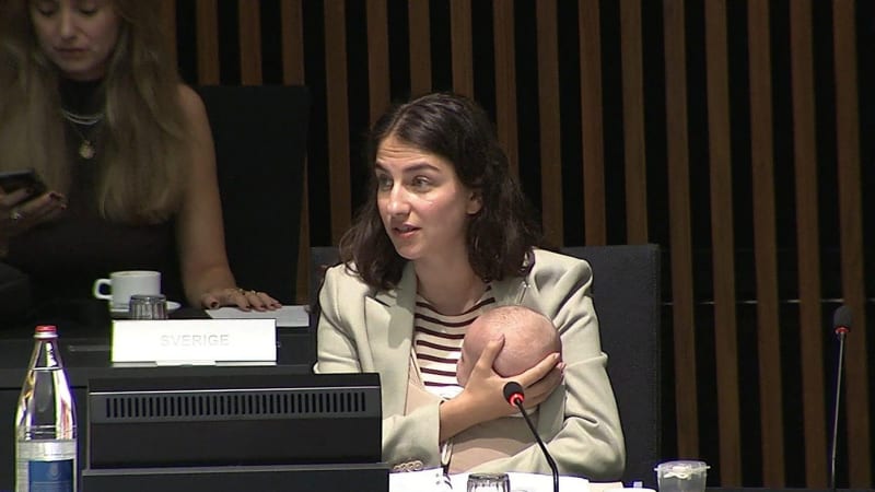 Nejmladší účastník jednání. Politička vzala tříměsíční miminko na setkání ministrů EU