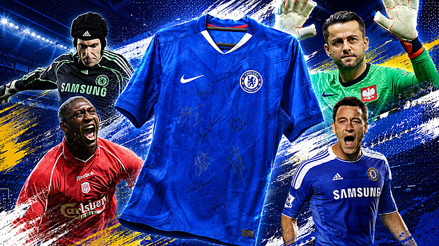 Soutěž o fotbalový grál. Získejte dres Chelsea s podpisy Petra Čecha a dalších legend